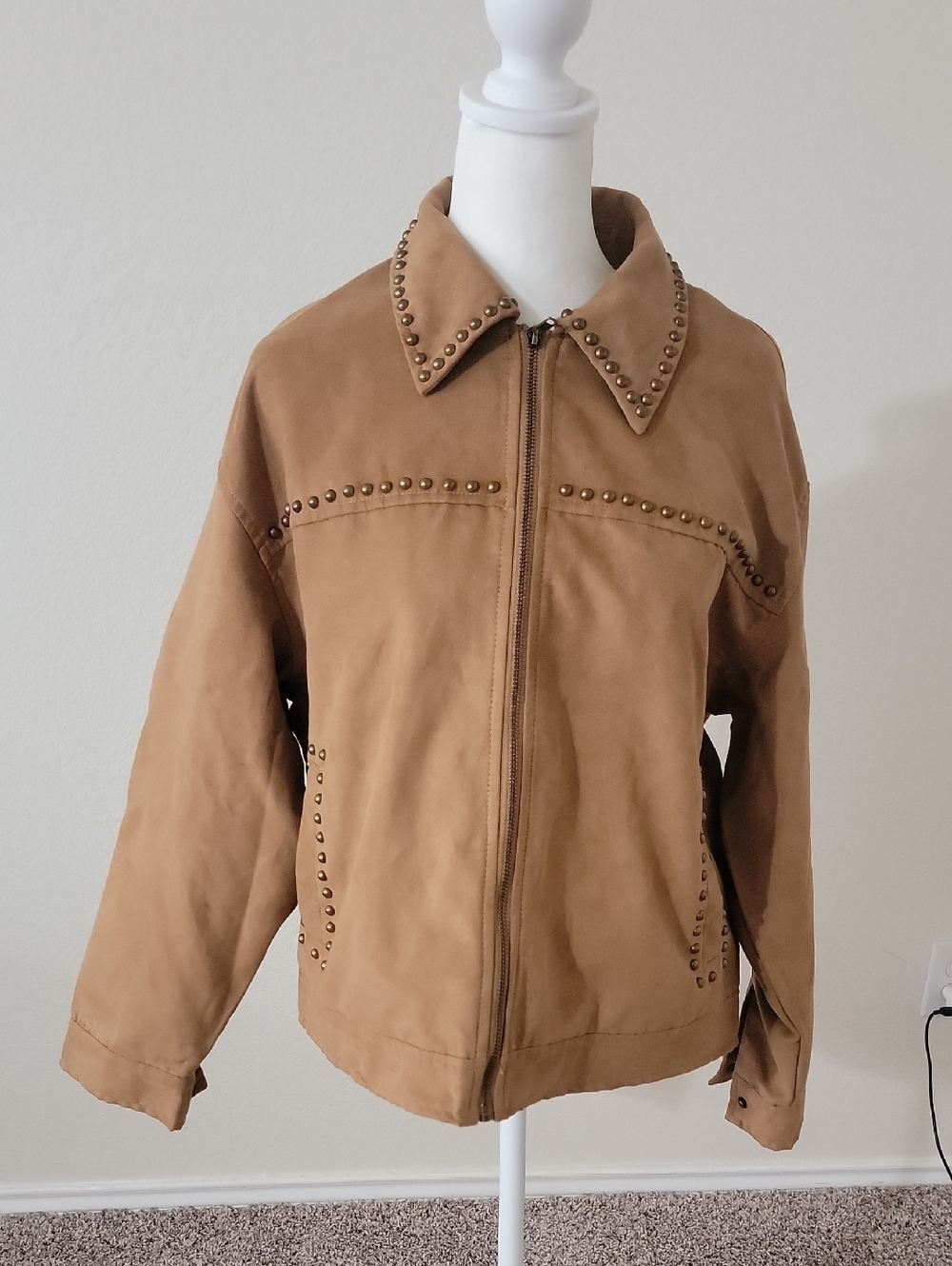 Daydreamer Tan Faux Suede Jacket